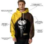 wyoming cowboys skull punisher gold black hoodie best selling