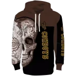 wyoming cowboys sugar skull brown black hoodie best selling