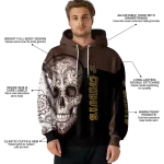 wyoming cowboys sugar skull brown black hoodie best selling