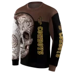 wyoming cowboys sugar skull brown black hoodie best selling