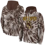 wyoming cowboys tie dye pattern brown hoodie best selling