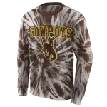 wyoming cowboys tie dye pattern brown hoodie best selling
