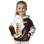 wyoming cowboys triangular pattern brown white hoodie best selling