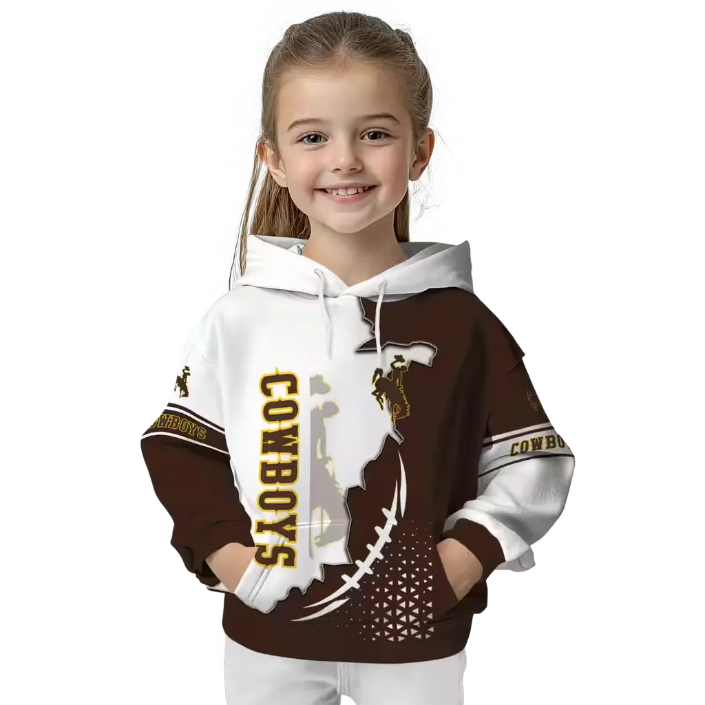 wyoming cowboys triangular pattern brown white hoodie top rated wyoming cowboys triangular pattern brown white hoodie top rated